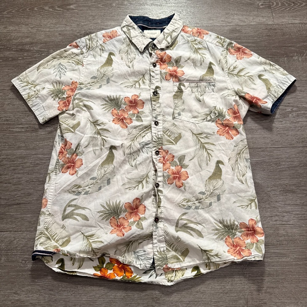 7 Diamonds Shirt Mens Small Floral Multicolor Cotton Vacation‎ Resort SMK-6531